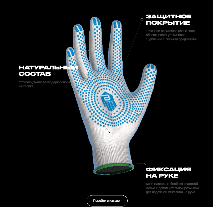Рабочие трикотажные перчатки с точечным ПВХ-покрытием для защиты от общих загрязнений и механических воздействий (истирания)